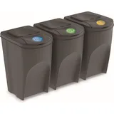 Prosperplast Sortibox Mülleimer 105 l Grau