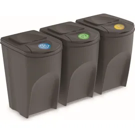 Prosperplast Sortibox Mülleimer 105 l Grau