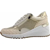 Marco Tozzi Damen Keil Sneaker beige gold - Beige - 40