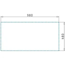 PYRAMIS Alazia 100 x 50 cm 1 1/2B 1D beige + Excenterbetätigung