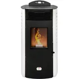 STUFE A PELLET ITALIA Siberia Aria New 18 KW Doppel Kanalisieren | Pelletöfen Effizienz 91% Heizt 180m2 Autonomie 30 Std Programmierbar 5 Geschwindigkeiten und Kräfte 24 Monate Garantie Weiß