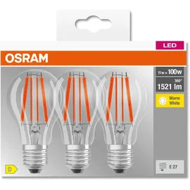 Osram LED-Lampe 4058075592438 11 W E27 warmweiß 3 St.