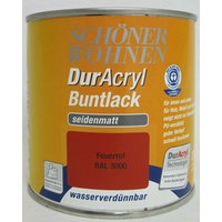 DurAcryl Buntlack seidenmatt Feuerrot 125 ml