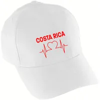 Multifanshop Baseballcap - Costa Rica - Herzschlag - Druck