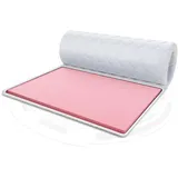 FDM Matratzentopper VISCO Matratze Topper 200x200 cm Härtegrad H2 Höhe ca. 4 cm thermoplastischer Schaum Allergiker Geeignet Öko-Tex Weiß