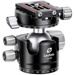 Leofoto Stativ-Kugelkopf LH-36R, Dual-Panoramafunktion + Schnellwechselplatte NP-50