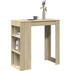 vidaXL Bartisch mit Regal 102 x 50 x 103,5 cm Braun
