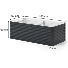 Vicco Komposter Anthrazit, 180 x 90 cm, Gartenzubehör, Gartenpflege, Gartengeräte