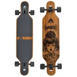 Apollo Twin Tip DT Fiberglas Longboards, Extrem leicht und stabil braun|grün 39"