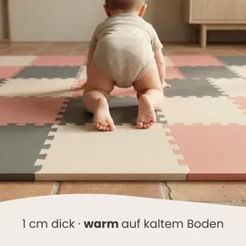 LittleTom 27 Teile Spielmatte Baby Puzzlematte 30x30 Krabbelmatte Bodenmatte Kinderzimmer