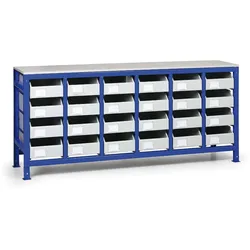 Regal mit Metallschubladen, 24 Schubladen