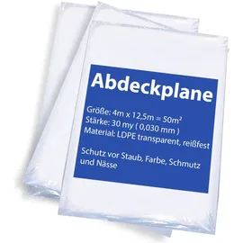 Vago-Tools Abdeckfolie Plane 4x12,5m 30my weiß