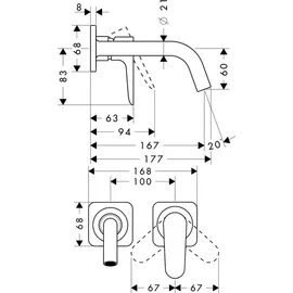 Hansgrohe Citterio M Einhandmischer Brushed Brass