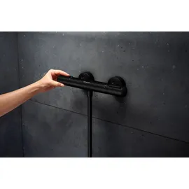 Hansgrohe Ecostat Element - Duschthermostat Aufputz mit EcoStop+, Duscharmatur mit Sicherheitssperre (SafetyStop) bei 40° C, Thermostat für Dusche, 13346670