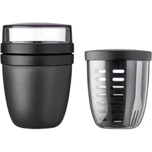 Mepal Ellipse Lunchpot mit Fruitpot schwarz/rosa 2-teilig