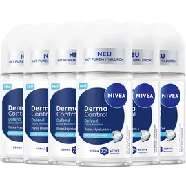 NIVEA Derma Control Defend Deo Roll-On 6 x 50 ml