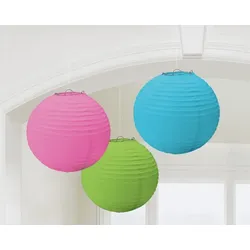 3 Lampions bunt pastell