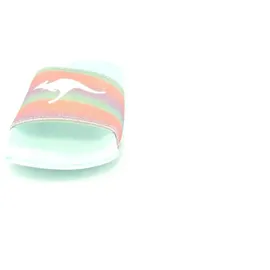 KangaROOS K Shine Slides, Mint/Rainbow, 31 EU