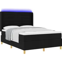 vidaXL Boxspringbett 160 x 200 cm Schwarz