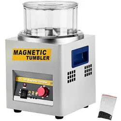 VEVOR Mini KT-185 magnetische Tumbler 180 mm, Schmuck Poliermaschine und Finisher Maschine mit guter Zeitfunktion, schneller Verarbeitungsgeschwindigkeit für Leichtmetall, Nichteisenmetalle, 2000 RPM