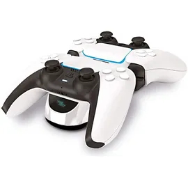 Steelplay - PS5 Ladestation, PS5 Controller Ladestation mit zwei USB-Ports , PS5 Ladestation Controller Stand für DualSense Wireless Controller - weiß