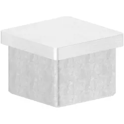 Einsteckkappe V4A zum Kleben für Rohr 35x35x2,0 mm