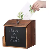 Kasten Holzkasten Kommentar-Sammelbox Schlüssel Geld Spendenbox aus Holz Spendenboxen für Fundraising Vorschlagsfall mit Schloss Wahlurne Schließfach Post Vorschlagsbox hölzern