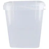 FixedByU Eimer mit Deckel 10L transparent eckig Plastikeimer Lebensmittelecht Luftdicht und Stabil Leere Eimer mit Griff und Deckel Geeignet für Lebensmittelchemie Waschpulver Klebstoffe