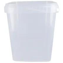 FixedByU Eimer mit Deckel 10L transparent eckig Plastikeimer Lebensmittelecht Luftdicht und Stabil Leere Eimer mit Griff und Deckel Geeignet für Lebensmittelchemie Waschpulver Klebstoffe