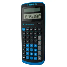 Texas Instruments TI-30 ECO RS Schulrechner, Technisch-Wissenschaftlich (Einzeiliges 10-stelliges Display, Solarbetrieb) Schwarz