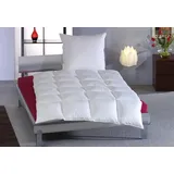 Haeussling Daunenbettdecke + Kopfkissen "Swiss Royal", weiß, B/L: 135cm x 200cm Anzahl Teile 1, B/L: 80cm x 80cm Anzahl Teile 1, Bezug: Baumwolle Füllung: Entendaune/-feder, warm, Bettdecken Bezug: 100% Baumwolle. Kopfkissen Bezug: 100% Baumwolle.