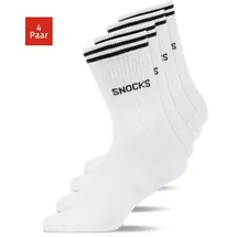 SNOCKS Sportsocken 4-Paar schwarz/weiß 39-42