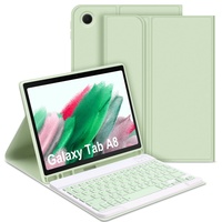 GOOJODOQ Tastatur Hülle für Samsung Galaxy Tab A8 10,5" 2022, QWERTZ Abnehmbare Tastatur mit Schutzhülle für Galaxy Tab A8 10,5 Zoll 2022 (SM-X200/X205/X207), Grün