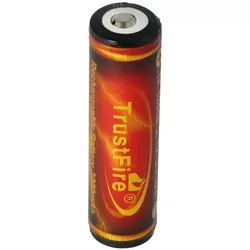 Trustfire 18650 3000mAh 3,7 Volt geschützter Li-Ion-Akku Abmessungen 69,8x18,4mm Flame