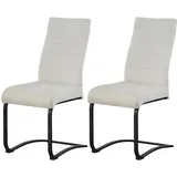 xonox.home Schwingstuhl Leni 2er Set creme Textil, 43x98x59 cm Esszimmer, Stühle, Esszimmerstühle, Schwingstühle