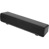 Tragbare Soundbar, Stereo Soundbar mit USB Kabel Musik Player, Bass Surround Soundbox mit 3.5 mm Audiostecker für PC, Mobiltelefone, Desktop, Laptop, Fernseher, Tablet MP3, MP4(Schwarz)