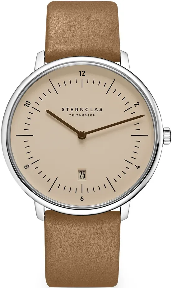 STERNGLAS - NAOS XL - sandbraun - silber - premium braun / 42MM