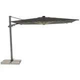SUNCOMFORT Varioflex Ampelschirm Solar/LED 300x300cm Dunkelgrau