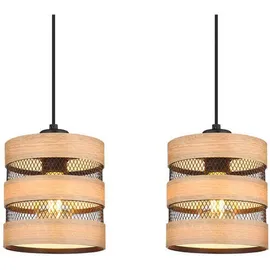 GLOBO Pendelleuchte Soeni 3-flammig Schwarz matt 750 x 180 x 1200 mm