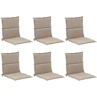 GO-DE Stuhlauflagen Niederlehner 6er Set WOLI, Creme - Niederlehner