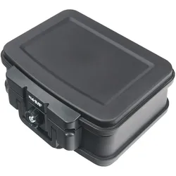 HMF 250451 Feuerfeste Wasserdichte Dokumentenbox, DIN A5, 38,5 x 16,5 x 28 cm, Schwarz