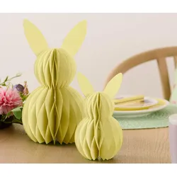 Tchibo - 2 Papier-Osterhasen - gelb