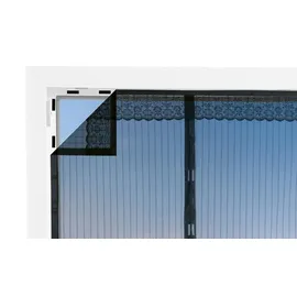 EasyMaxx Moskitonetz Magic Klick 90 x 210 cm Schwarz