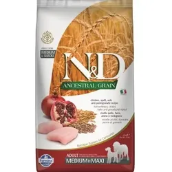 N&D Farmina Ancestral Grain Adult Medium/Maxi Huhn, Dinkel und Granatapfel 2,5 kg
