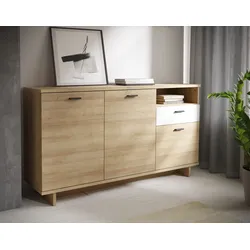 Kommode FORTE "Chesapeak", braun (riviera eiche, schnee eiche), B:149,6cm H:85,7cm T:41,3cm, Spanplatte, Sideboards