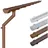 Inefa Dachrinnen Set Kunststoff NW 125 halbrund 8 m Braun
