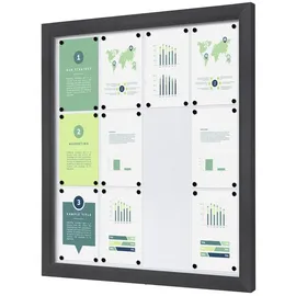 Showdown Displays Abschließbarer Schaukasten SLIM Outdoor - 12x DIN A4
