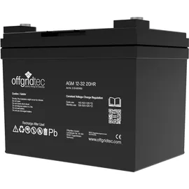 Offgridtec AGM 32Ah 20HR 12V - Solar Batterie Akku Extrem zyklenfest