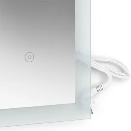 Vicco Badspiegel Wandspiegel LED-Spiegel Weiß 60 x 40 cm
