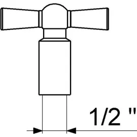 Schlösser Armaturen Steckschlüssel mit Innenverzahnung DN 15 1/2"